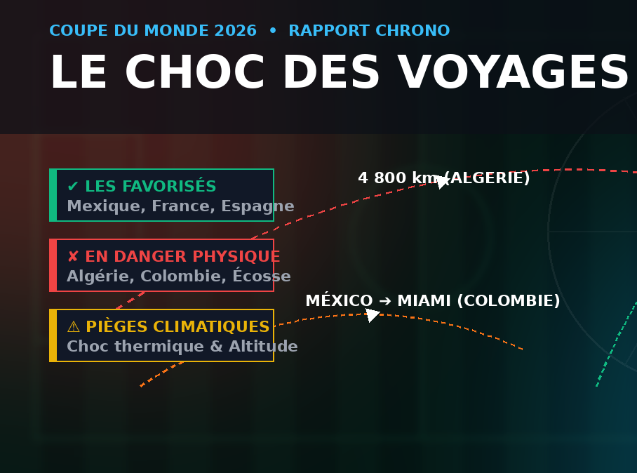 Mondial 2026 fatigue voyages climat